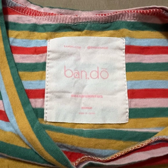 Ban.do “DON’T LOOK BACK” striped cropped tank top - Picture 5 of 5